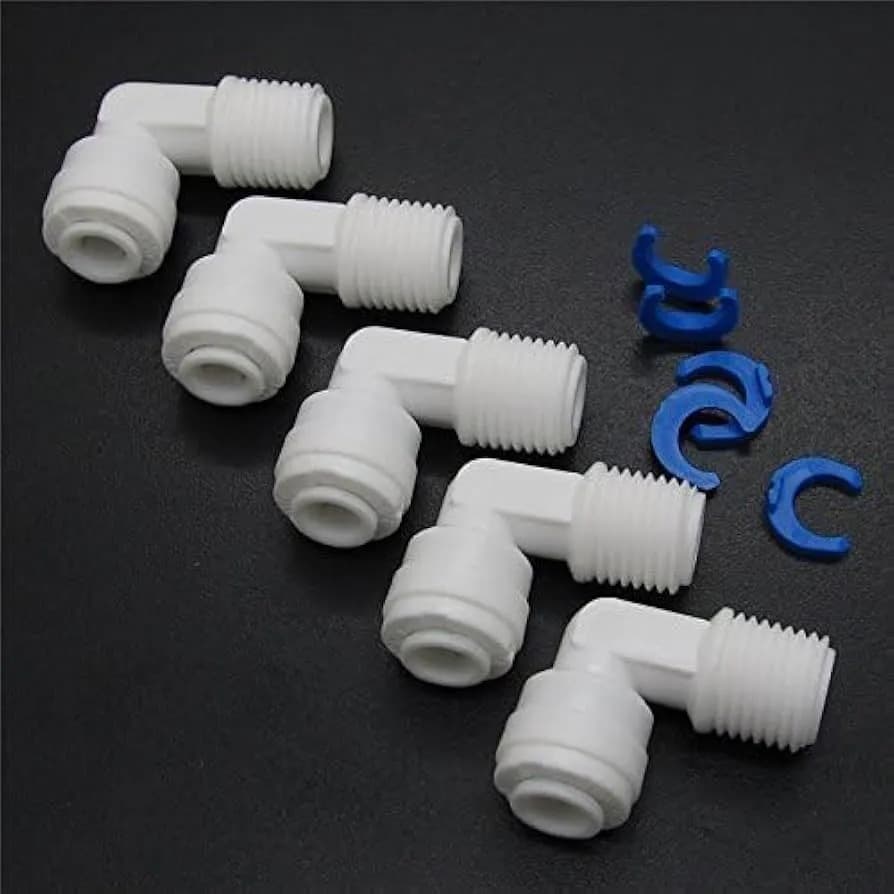 PACK X6 Unidades Adaptador De Codo Macho 1/4-1/4