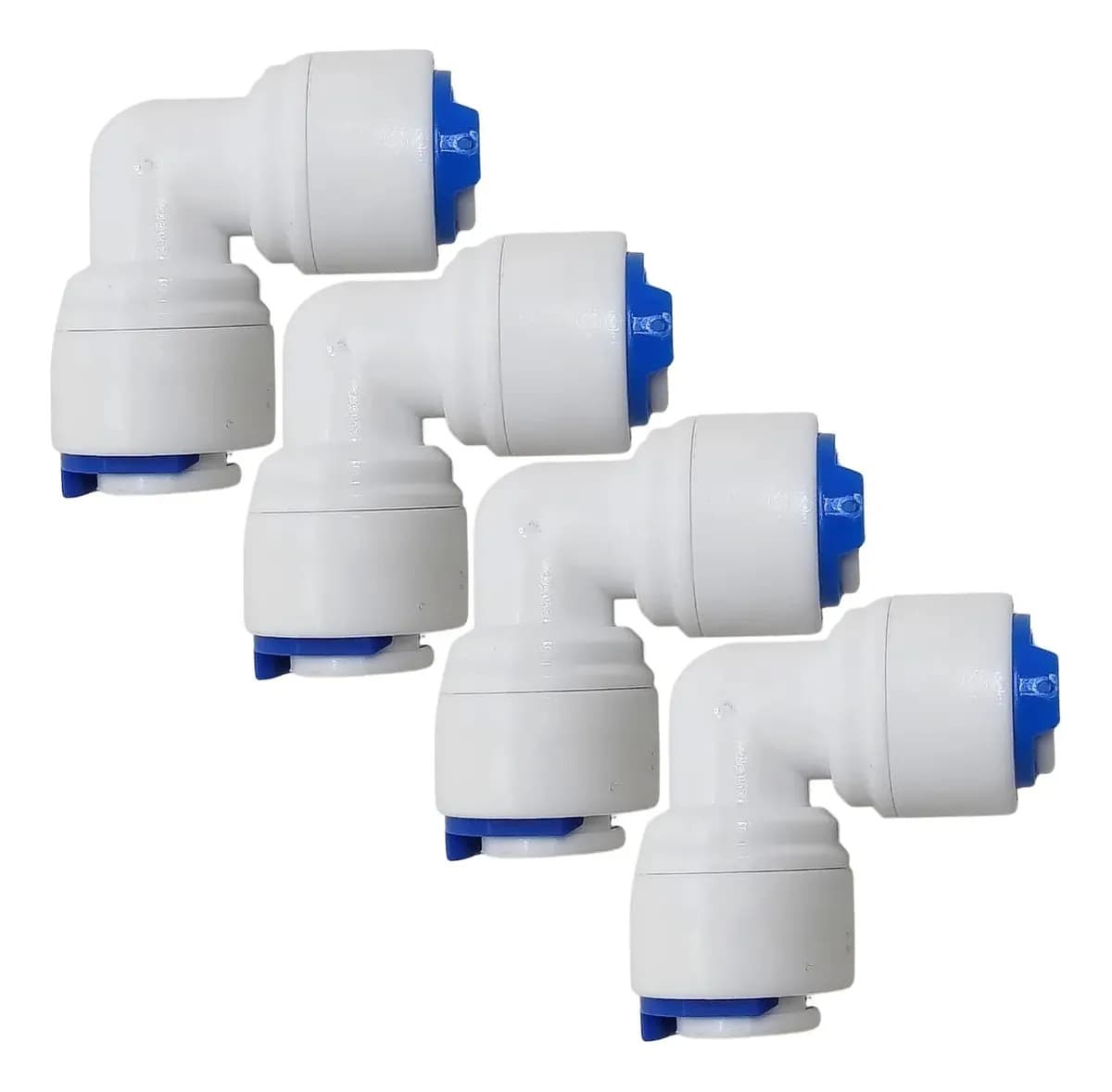 Conector Pieza Codo 1/4 Pack X6 Unidades
